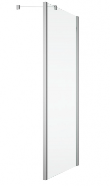 Ronal ścianka boczna 90x198,4 cm, szkło przezroczyste, profile srebrny połysk SOLT309005007