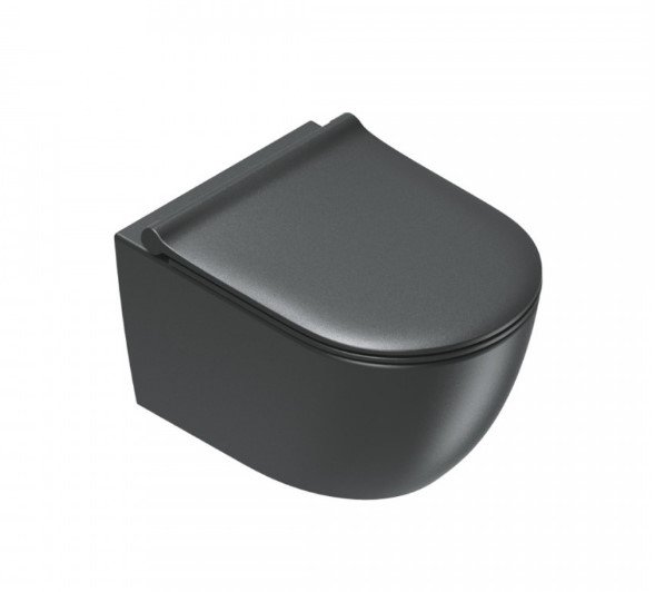 Catalano SFERA 50 cm podwieszany zestaw Nero Satinato Silentech® 0511500022+0551200022+9056060000