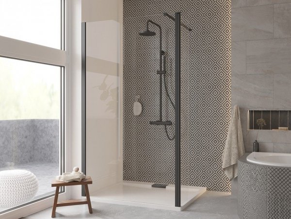 Besco Eco-N Black kabina walk in 120 ENB120195C