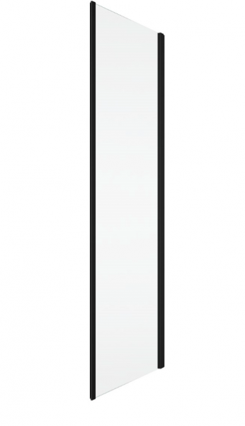 Ronal ścianka boczna 75x200 cm, szkło przezroczyste, profile BLACK LINE czarny mat TOPF20750607