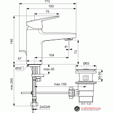Ideal Standard Ceraplan Bateria umywalkowa z korkiem chrom BD212AA