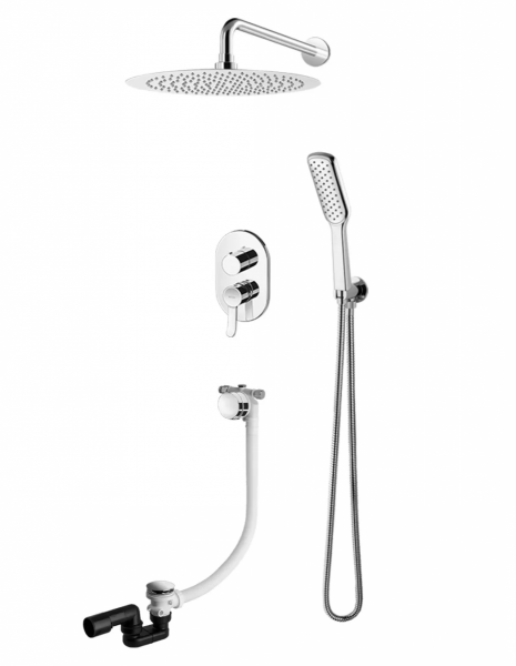 VEDO CENTO CROMO Kompletny system wannowo-natryskowy podtynkowy III TERMO deszczownica o śr. 250 mm VBC1233/25/CH/TERMO chrom