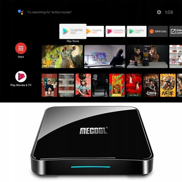 Farrot Tv box MECOOL Ceryfikat Google 4/64GB Android 10