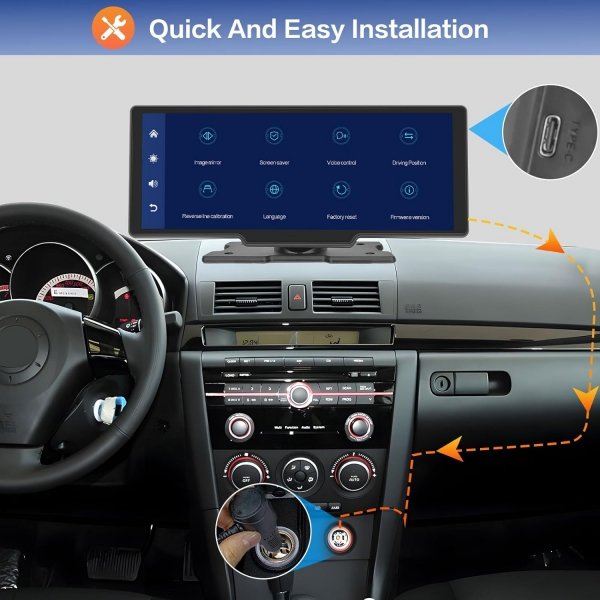 Radio Android Auto CAR PLAY nawigacja, kamera DVR cofania, WifI, Bluetooth