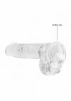 6 / 15 cm Realistic Dildo With Balls - Transparent