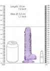 7 / 18 cm Realistic Dildo With Balls - Purple