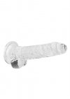 7 / 18 cm Realistic Dildo With Balls - Transparent