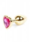 Plug-Jewellery Gold  Heart PLUG- Pink