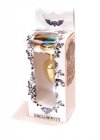 Plug-Jewellery Gold  Heart PLUG- Light Blue