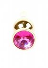 Plug-Jewellery Gold BUTT PLUG- Pink
