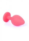 Plug-Jewellery Red Silicon PLUG Medium- Blue Diamond