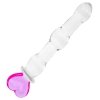 ZDOBIONE SZKLANE DILDO ANALNO WAGINALNE 20 CM