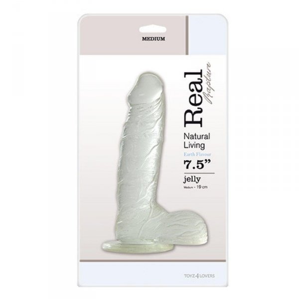 Dildo-JELLY DILDO REAL RAPTURE CLEAR 7.5"