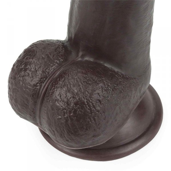 9.0&#039;&#039; Sliding Skin Dual Layer Dong - Black