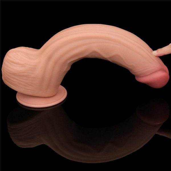 12&#039;&#039; King Sized Sliding Skin Dual Layer Dong