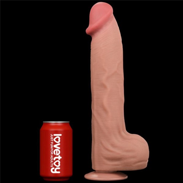 14&#039;&#039; King Sized Sliding Skin Dual Layer Dong
