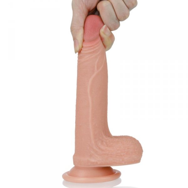 7&#039;&#039; Dual layered Platinum Silicone Cock