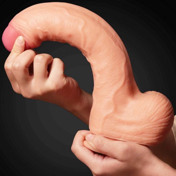 11&quot;&quot; Dual Layer Platinum Silicone Cock