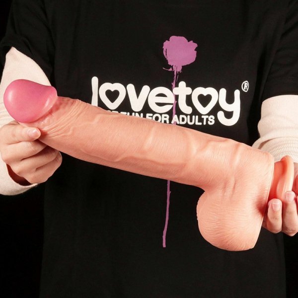 12&quot;&quot; Dual Layered Platinum Silicone Cock