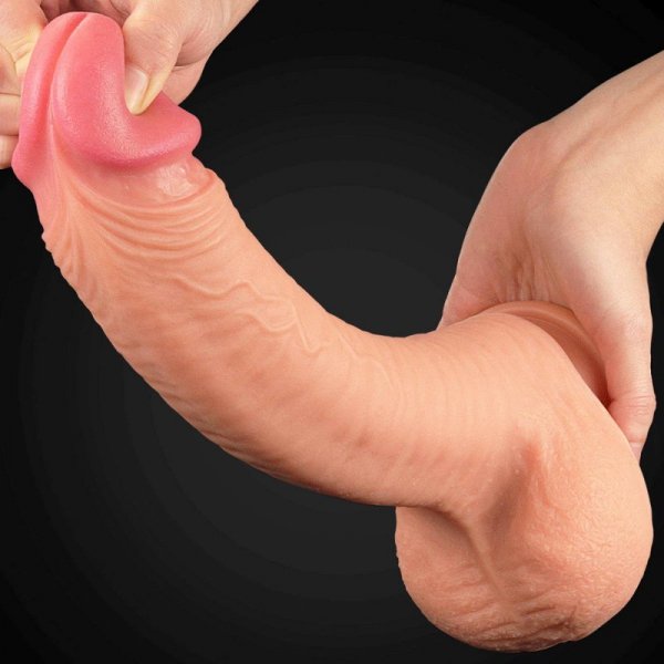 12&quot;&quot; Dual Layered Platinum Silicone Cock