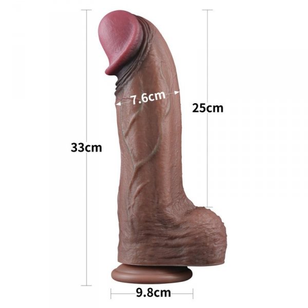 13&quot;&quot;&quot;&quot; Dual Layered Silicone Cock XXL