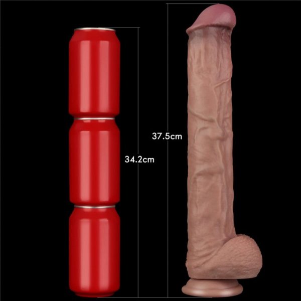 14.5&#039;&#039; Dual Layered Bendable Silicone Cock XXL(Flesh)