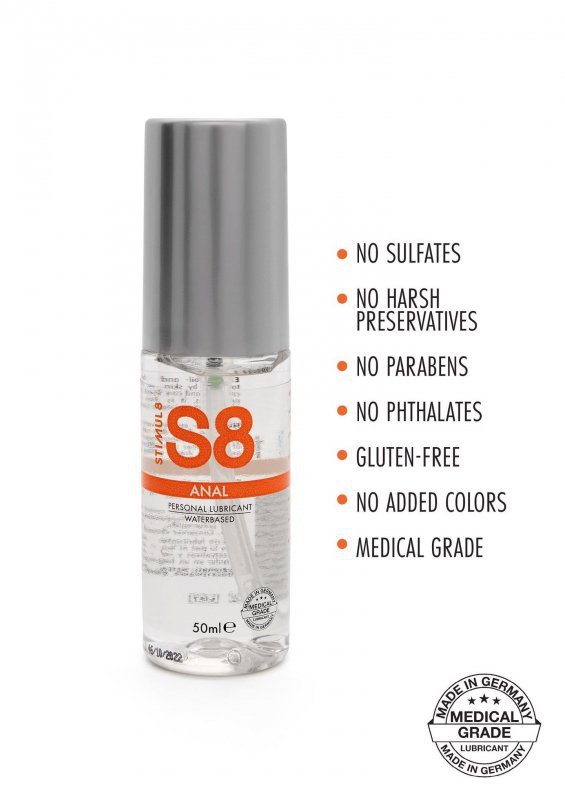 S8 WB Anal Lube 50ml Natural