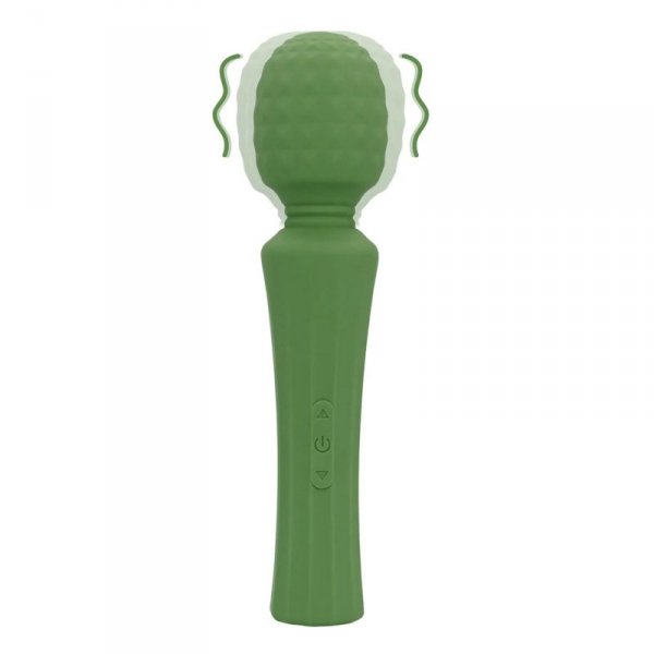 Powerful Wand Vibrator Massager with Still Handle - Green Mumba