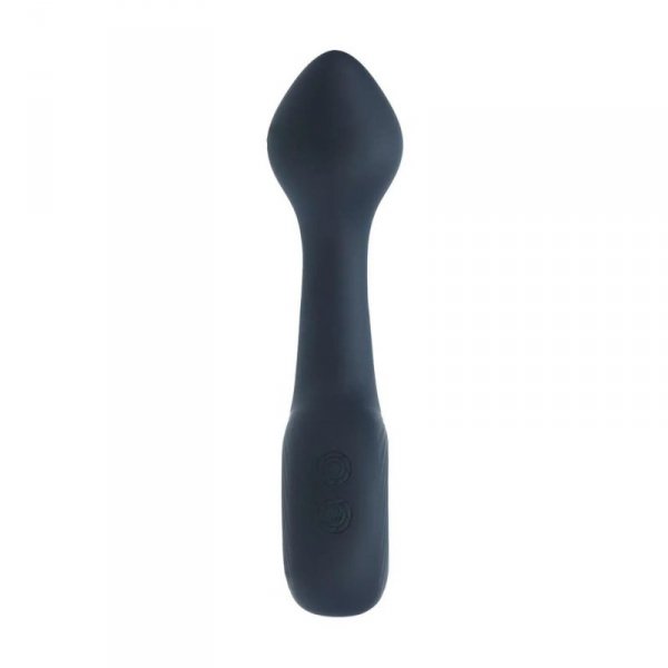 Vibrating Bulb Silicone Prostate Massager with Loop - Black