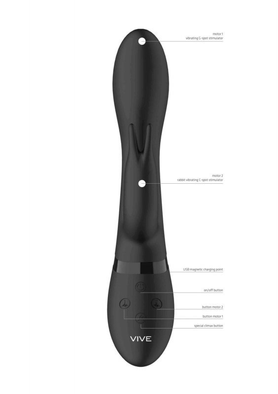 Wibrator-Zosia - Classic G-Spot Rabbit - Black