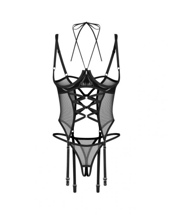 Dominna gorset i stringi otwarte 2XL/3XL