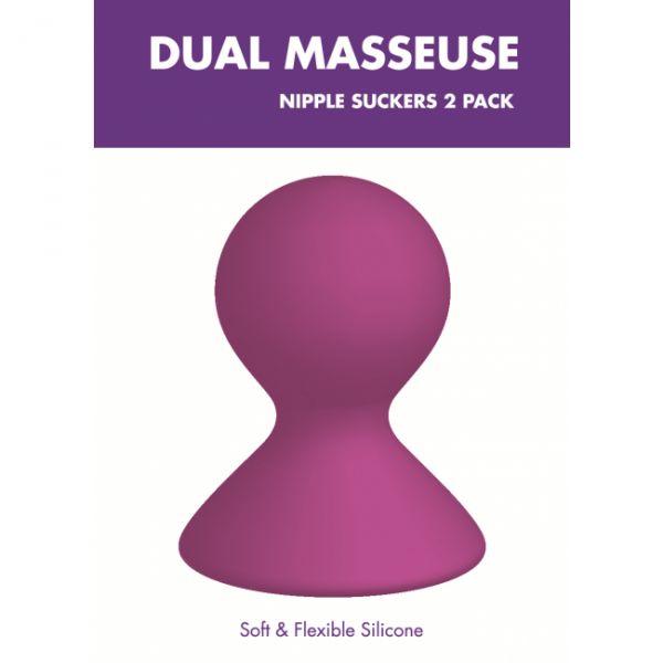 Pompka- Me You Us Dual Masseuse Silicone Nipple Suckers 2 Pack Purple