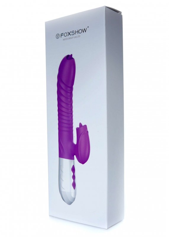 Wibrator-Silicone Vibrator USB 7 Function and Thrusting Function / Heating, purple