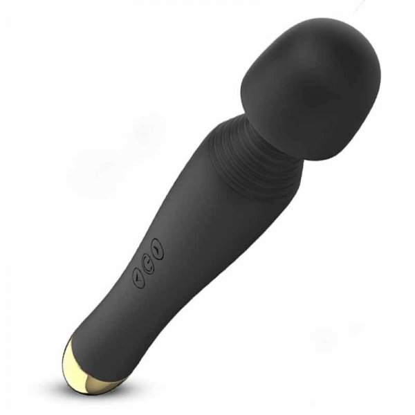 Stymulator-Silicone Massager Black USB 6 Vibration