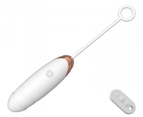 Vibrating Silicone Love EGG USB 7 vibration and thrust functions / Remote control White