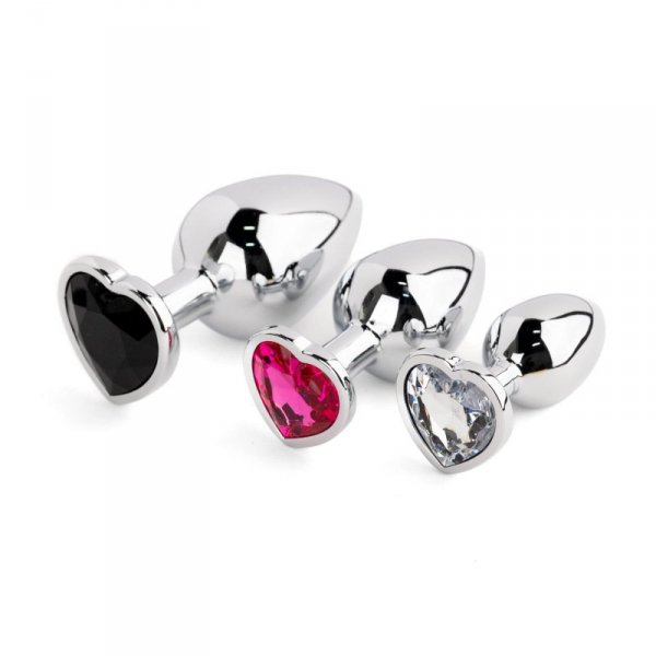 Jewellery - Silver Heart PLUG - SET