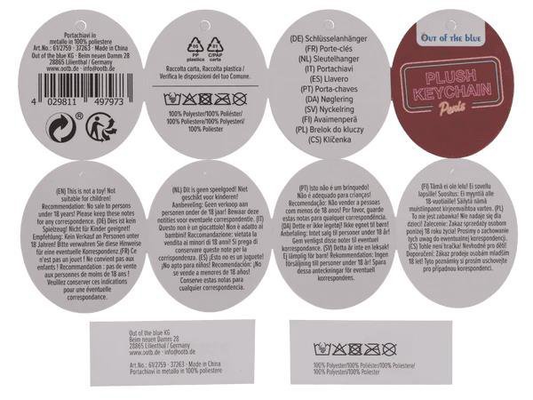 Metalowy brelok z pluszowym penisem