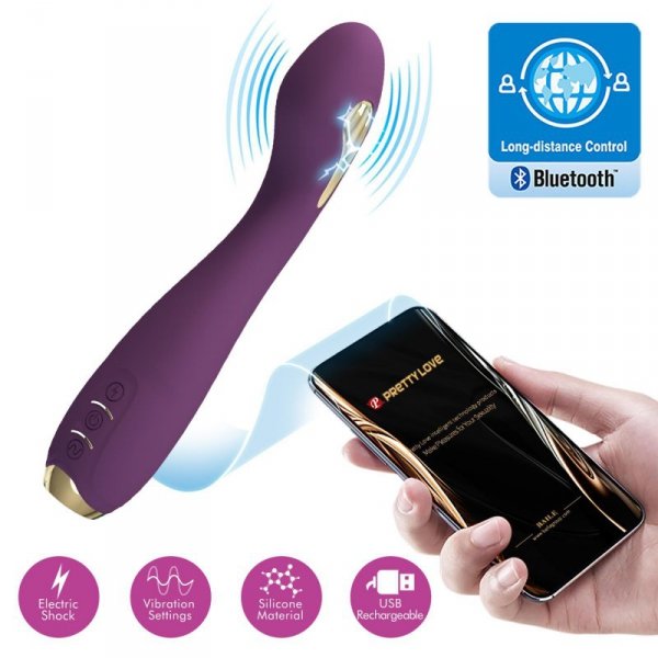 PRETTY LOVE - HECTOR, 12 vibration functions 5 electric shock functions Mobile APP remote control