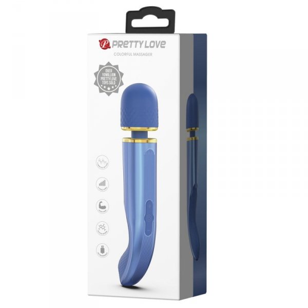 PRETTY LOVE - Colorful Massager Blue, 7 vibration functions 5 levels of speed control