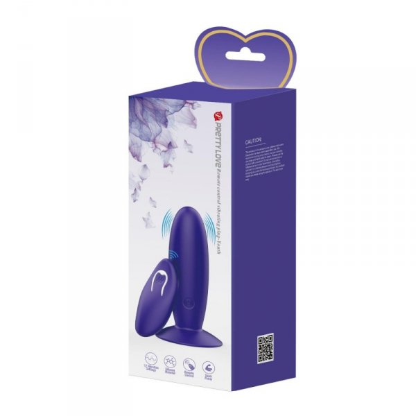 PRETTY LOVE - Remotr control vibrating plug - Youth, Wireless remote control 12 vibration functions Suction base