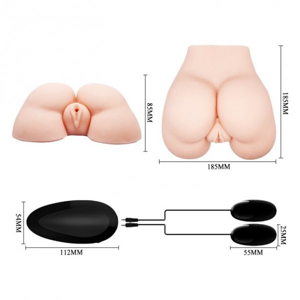 Realistyczny masturbator ciężki wagina i anal wibracje