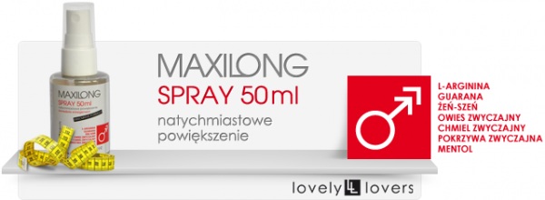 MAXILONG Spray 50ml SZYBKIE, MOCNE POWIĘKSZENIE PENISA