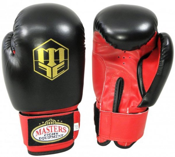 Rękawice bokserskie MASTERS - RPU-2A czarno - czerwone 6 oz