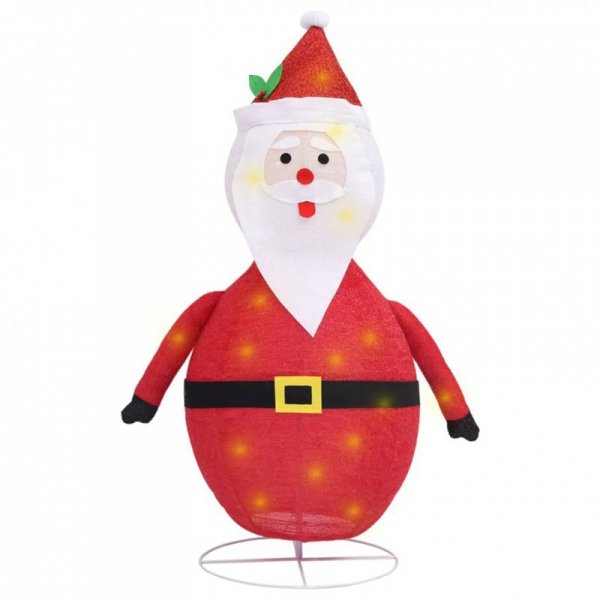 Dekoracja świąteczna, Mikołaj z LED, luksusowa tkanina, 90 cm