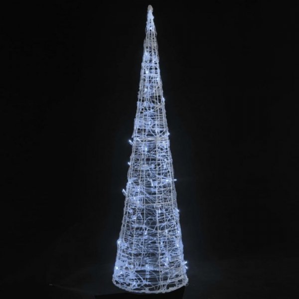 Stożek dekoracyjny, akrylowy, zimne białe LED, 120 cm