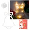 Lampki LED wisząca ozdoba dekoracja okna świąteczne choinkowe dzwoneczek przyssawki 10 LED