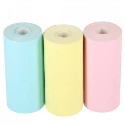 Rolki termiczne papier do drukarki apartu 5,7cm x 3m 3 sztuki kolorowe