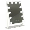 Lusterko do makijażu kosmetyczne podświetlane LED Hollywood z 12 żarówkami USB 30 x 40 cm