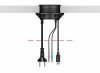 IcyBox Hub biurkowy IB-HUB1430 80 mm, 4x USB 3.0 Type-A, Audio in /out, kontakt 220V