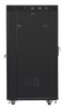 Lanberg Szafa instalacyjna rack stojąca 19 cali  27u 800x1000 czarna drzwi szklane LCD (flat pack)